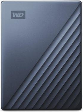 WD My Passport Ultra WDBC3C0020BBL - Festplatte - verschlüsselt - 2TB - extern (tragbar) - USB3.0 (USB-C Steckverbinder) - 256-Bit-AES - Blau (WDBC3C0020BBL-WESN)