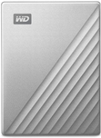 WD My Passport Ultra WDBFTM0040BSL - Festplatte - verschlüsselt - 4TB - extern (tragbar) - USB3.0 (USB-C Steckverbinder) - 256-Bit-AES - Silber (WDBFTM0040BSL-WESN)