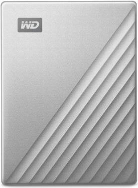 WD My Passport Ultra for Mac WDBPMV0040BSL - Festplatte - verschlüsselt - 4TB - extern (tragbar) - USB3.0 (USB-C Steckverbinder) - 256-Bit-AES - Silber (WDBPMV0040BSL-WESN)