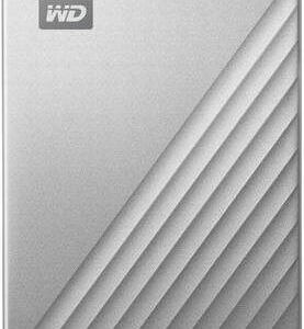 WD My Passport Ultra for Mac WDBKYJ0020BSL - Festplatte - verschlüsselt - 2 TB - extern (tragbar) - USB 3.0 (USB-C Steckverbinder) - 256-Bit-AES - Silber