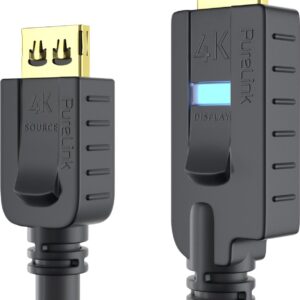 PureLink OneAV PI2010-075 - HDMI-Kabel mit Ethernet - HDMI männlich zu HDMI männlich - 7.5 m - Dreifachisolierung - Schwarz - rund, aktiv (PI2010-075)