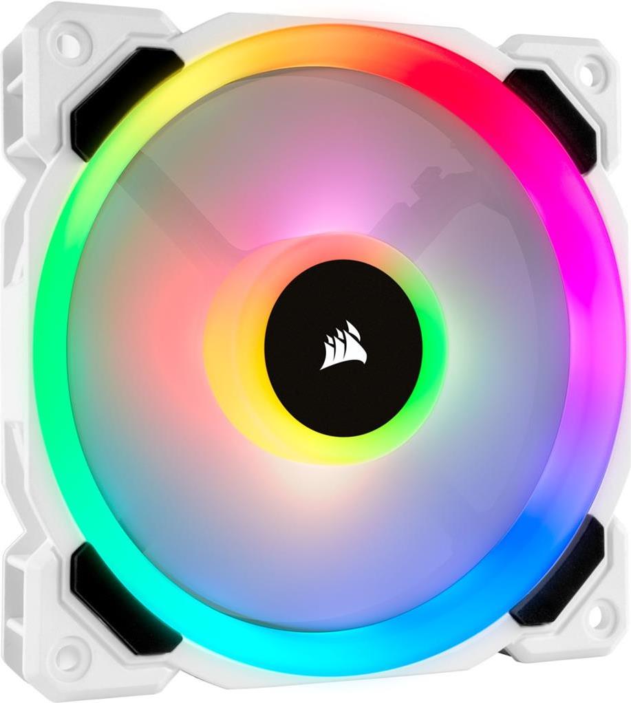 CORSAIR LL Series LL120 RGB Dual Light Loop - Gehäuselüfter - 120 mm - weiß, Blau, Gelb, Rot, grün, orange, violett (Packung mit 3) (CO-9050092-WW)