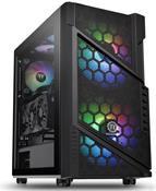 Thermaltake Commander C31 TG - ARGB Edition - Tower - ATX - Seitenteil mit Fenster (gehärtetes Glas) - keine Spannungsversorgung (PS/2) - Schwarz - USB/Audio