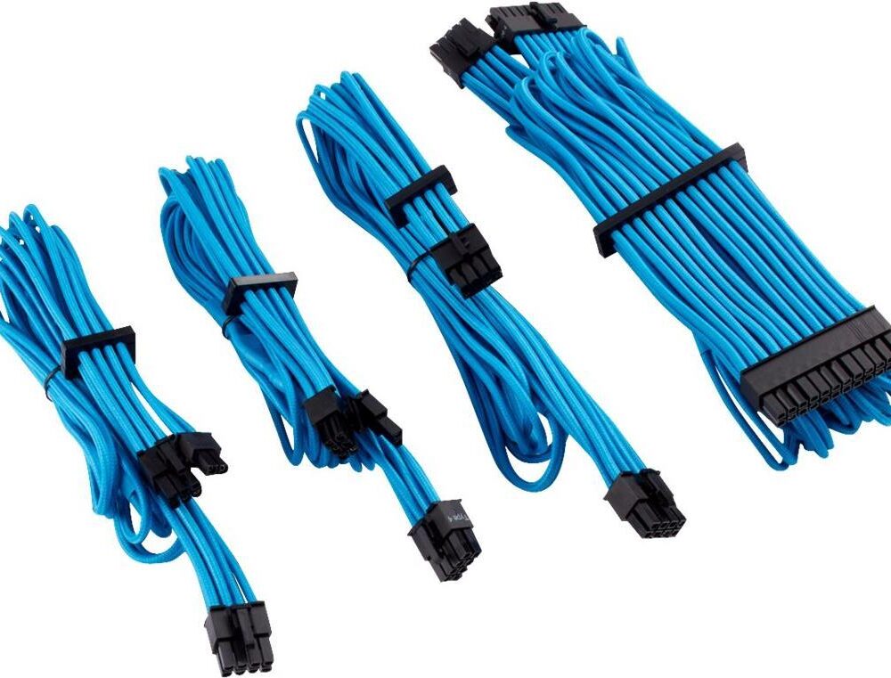 Corsair Premium individually sleeved starter kit (Type 4, Generation 4) - Stromkabelkit - Blau (CP-8920218)