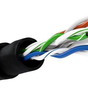 Goobay CAT 6 Outdoor Netzwerkkabel-Set, U/UTP, Schwarz, 305 m - Kupfermaterial, AWG 24/1 (solid), PE (55441)