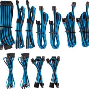 Corsair Premium individually sleeved pro kit (Type 4, Generation 4) - Stromkabelkit - Schwarz, Blau (CP-8920228)