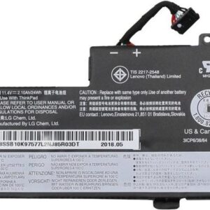 Lenovo LG Chem - Laptop-Batterie - Lithium-Ionen - 3 Zellen - 2100 mAh - 24 Wh - FRU - für ThinkPad A475, A485, T25, T470, T480 (01AV420)