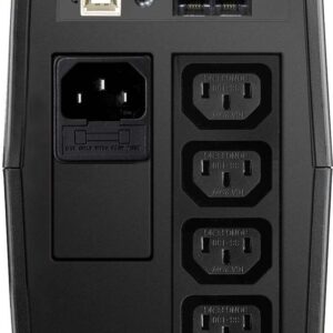 ALLNET ALL90600T. Ausgangskapazität: 600 VA, Ausgangsleistung: 360 W, Eingangs-Betriebsspannung (min): 162 V. AC-Steckertypen: C13-Koppler, Stecker: C14-Koppler, Anzahl AC Anschlüsse: 4 AC-Ausgänge. Batteriekapazität: 7 Ah, Batteriespannung: 12 V. Formfaktor: Tower, Produktfarbe: Schwarz, Anzeige: LCD. UPS-Topologie: Line-Interaktiv, Überspannungsschutz-Funktionen: Modem (ALL90600T)
