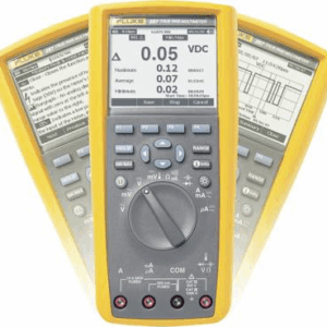 Fluke 287/EUR. Breite: 102 mm, Tiefe: 60 mm, Höhe: 222 mm. Akku-/Batterietyp: AA. Display-Ziffern: 4,5 Ziffern (3947781)