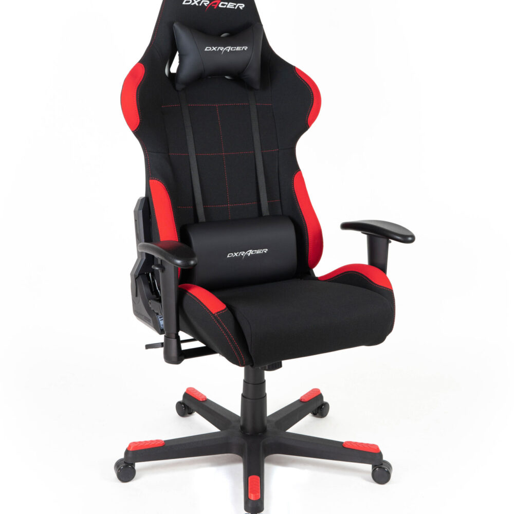 DXRacer Gaming Stuhl, OH/FD01/NR, F-Serie, schwarz-rot (OH-FD01-NR)