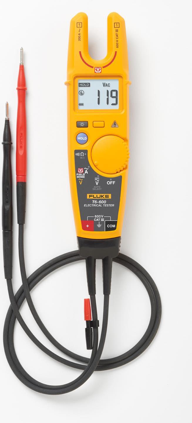 Fluke Elektrotester - Schwarz - Grau - Rot - Gelb - LCD - 1,78 cm - Tasten - Drehregler - -10 - 50 °C - -30 - 60 °C (4910322)
