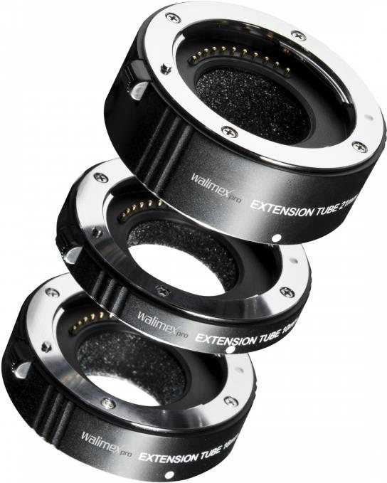 Walimex pro Pro Automatik-Zwischenringsatz für Fuji X schwarz, 21655 (1021655)