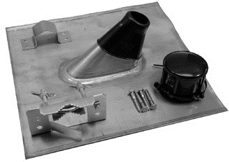 Televes Deutschland GmbH Mastzubehoer-Set 60 mm mit Bleiblechziegel (MAZ60)