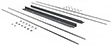 Kindermann Threaded rod set - Montagekomponente (4 Verlängerungstäbe mit M8-Gewinde (100 cm), 2 Stabilisatoren) - weiß, RAL 9003 - Deckenliftmontage