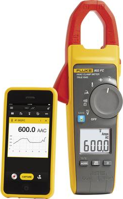 Fluke 902 FC Stromzange Hand-Multimeter Kalibriert nach DAkkS digital CAT III 600 V (4695814)