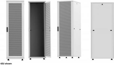 Intellinet Basic - Schrank - bodenstehend - Grau, RAL 7035 - 26U - 48,3 cm (19") (715430)