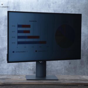 KAPSOLO 2-wege Blickschutzfilter / Blickschutzfolie abnehmbar für 51,05cm (20.1") Wide 16:10 - Monitor - Rahmenloser Display-Privatsphärenfilter - Transparent - Privatsphäre - 16:10 - 30° (KAP10734)