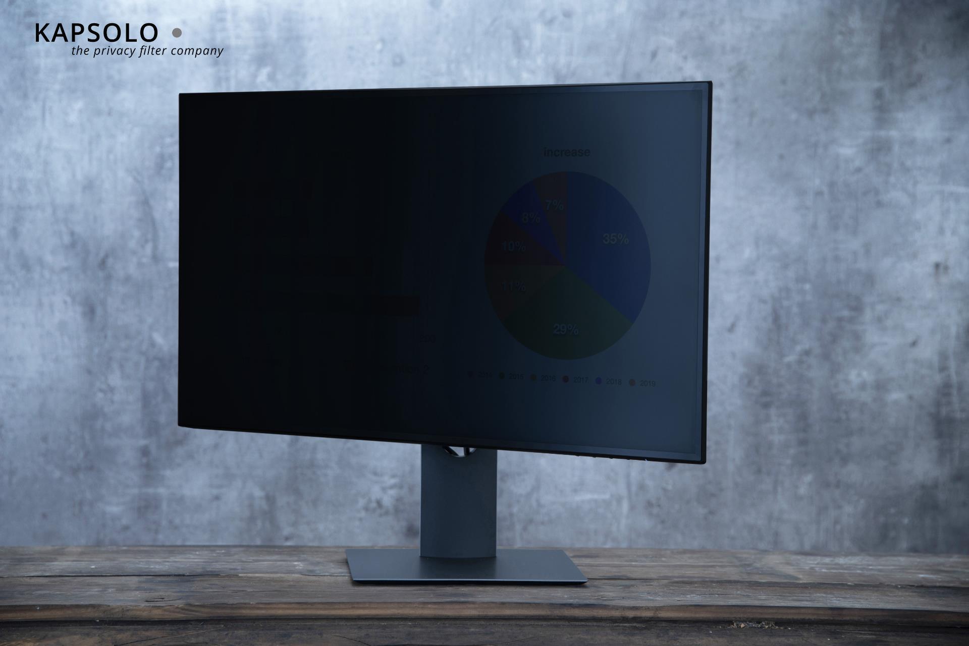 KAPSOLO 2-wege Blickschutzfilter / Blickschutzfolie abnehmbar für 54,86cm (21.6") Wide 16:10 - Monitor - Rahmenloser Display-Privatsphärenfilter - Transparent - Privatsphäre - 16:10 - 30° (KAP10751)