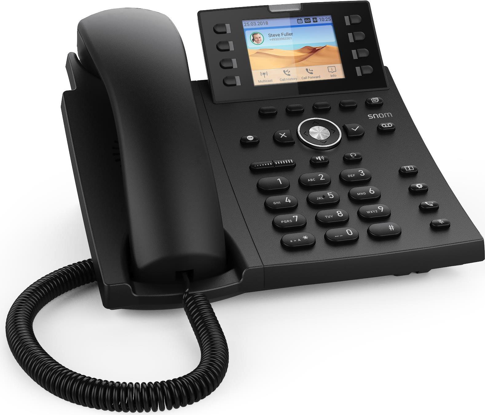 snom D335 - VoIP-Telefon - dreiweg Anruffunktion - SIP, RTCP, SRTP, SIPS - Schwarz