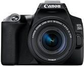 Canon EOS 250D - Digitalkamera - SLR - 24.1 MPix - APS-C - 4K / 25 BpS - 3x optischer Zoom EF-S 18-55mm IS STM-Objektiv - Wi-Fi, Bluetooth - Schwarz