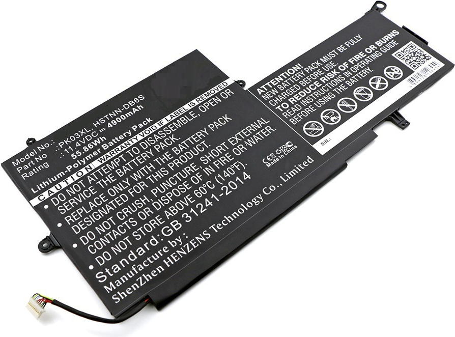 CoreParts - Laptop-Batterie (gleichwertig mit: HP 789116-005, HP 6789116-005, HP 788237-2C1, HP 788237-2C2, HP HSTNN-DB6S, HP PK03056XL, HP PK03XL) - Lithium-Polymer - 3 Zellen - 4,9 Ah - 56 Wh - Schwarz - für HP Spectre x360 Laptop (MBXHP-BA0051)