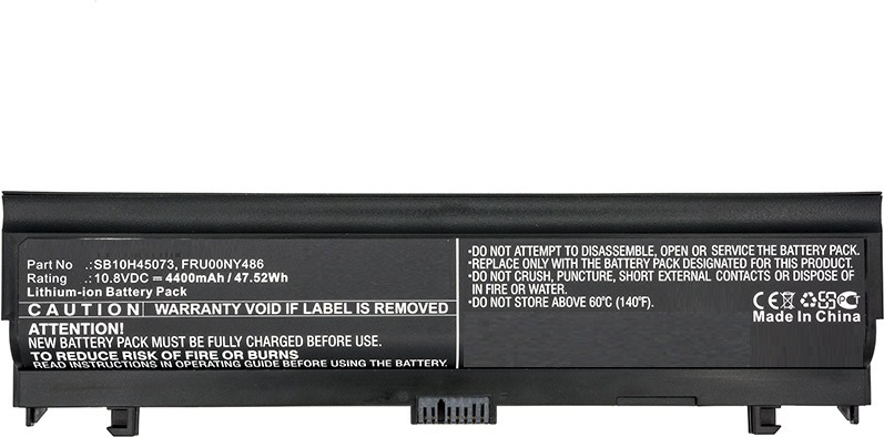 CoreParts - Laptop-Batterie (gleichwertig mit: Lenovo 00NY486, Lenovo 00NY488, Lenovo 00NY489, Lenovo FRU00NY486, Lenovo FRU00NY488, Lenovo FRU00NY489, Lenovo SB10H45071, Lenovo SB10H45073, Lenovo SB10H45074) - Lithium-Ionen - 4400 mAh - 48 Wh - Schwarz - für Lenovo ThinkPad L560 20F1, 20F2, L570 20J8, 20J9, 20JQ, 20JR