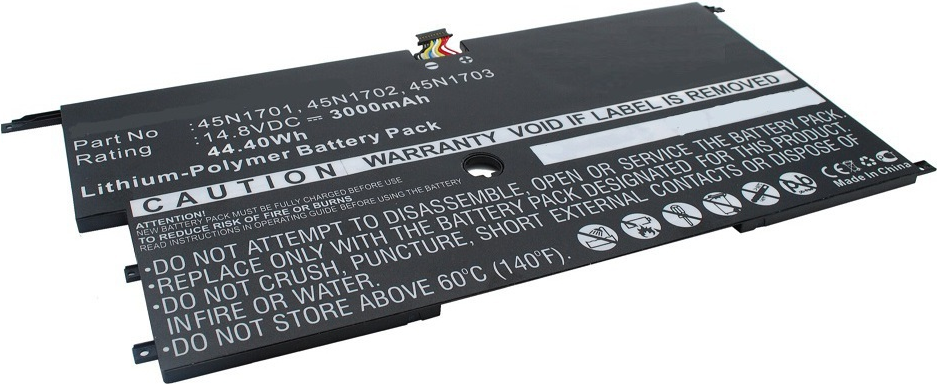 CoreParts - Laptop-Batterie - Lithium-Polymer - 3000 mAh - 44,4 Wh - Schwarz - für Lenovo ThinkPad X1 Carbon (2nd Gen) 20A7, 20A8 (MBXLE-BA0169)