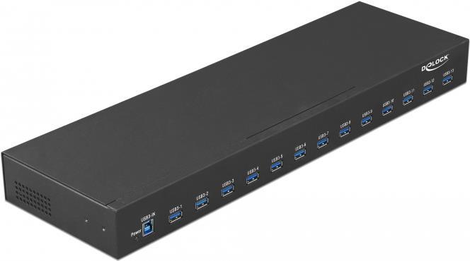 DeLock - Hub - 13 x USB 3,1 Gen 1 - an Rack montierbar (64039)