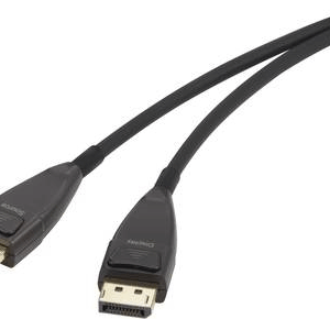Renkforce DisplayPort Anschlusskabel [1x DisplayPort Stecker - 1x DisplayPort Stecker] 20 m Schwarz (RF-3770962)