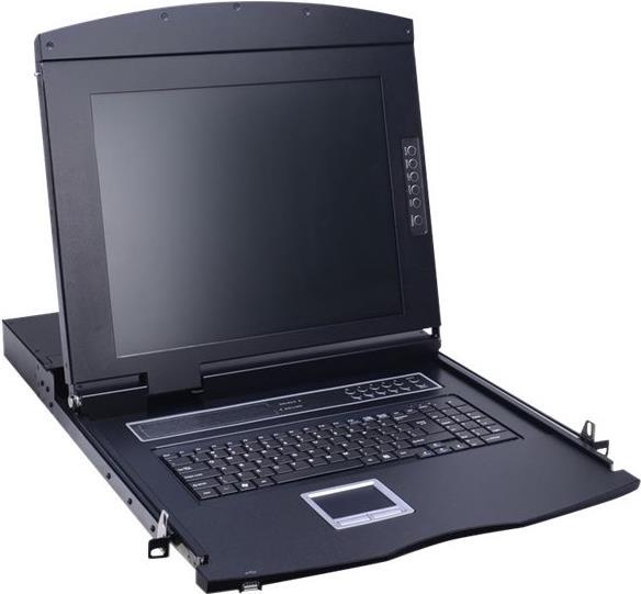 VALUE 19"-KVM-Konsole, 43 cm (17") TFT (16:9), VGA, USB, Tastaturlayout F (26.99.0123)