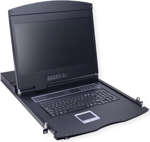 VALUE 19"-KVM-Switch, 8-Port, 48 cm (19") TFT (16:9), VGA, USB, Tastaturlayout F (26.99.0193)