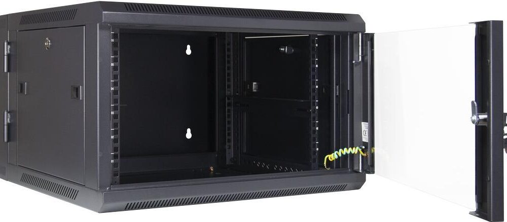 Inter-Tech SMB-6606 - 6U - Wandmontiertes Regal - 40 kg - Schwarz - Metall - Gehärtetes Glas - Geschlossen (88887255)