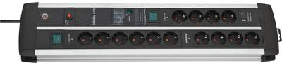 Brennenstuhl 1392000232 Verlängerungskabel 3 m 14 AC-Ausgänge Indoor Schwarz - Silber (1392000232)