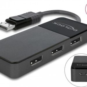 DeLock DisplayPort 1,4 Splitter 1 x DisplayPort in > 3 x DisplayPort out - Video-/Audio-Splitter - 3 x DisplayPort - Desktop (87737)