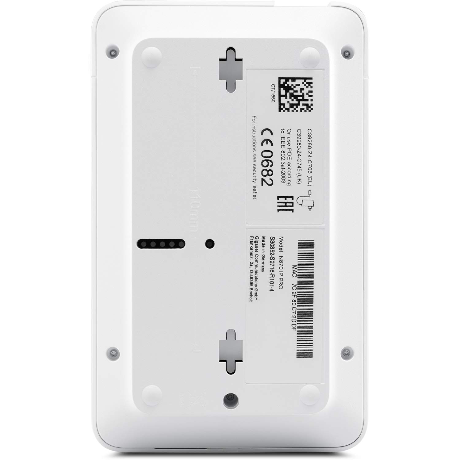 Gigaset N670 IP Pro - Basisstation für schnurloses VoIP-Telefon - IP-DECTGAPpnCAP - SIP, RTP, SRTP, SDP, SIPS - Polar White SF9063 (S30852-H2714-R101)