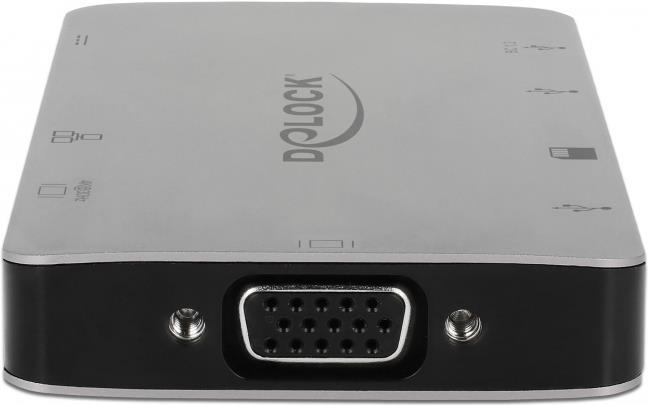 DeLOCK - Docking Station - USB-C - VGA, HDMI - GigE (87735)