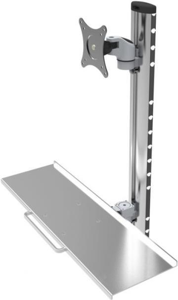 Wandhalterung für 1 Monitor 38,10cm (15")-27" mit Tastaturablage und Monitorarm Hersteller: Techly (ICA-PLW-01)