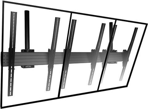 CHIEF - 3x1 Portrait Videowall Deckenhalterungssystem (42-50"), Mikrojustierbar, Breite x 100 bis 400, 56,7Kg á Display, schwarz - Deckenplatte sowie Säule müssen separat bestellt werden (LCM3X1UP)