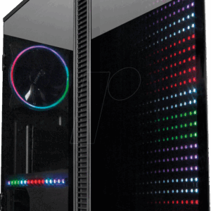 Inter-Tech X-608 Micro - Tower - PC - Glas - ITX,uATX - Gaming - Rot/Grün/Blau (88881315)
