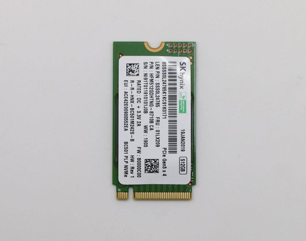 Lenovo SSD 512GB M.2 PCIe NVMe (01LX209)
