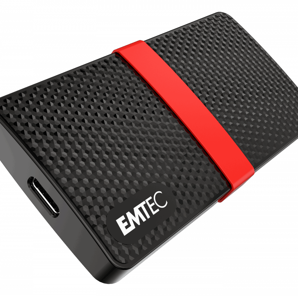 EMTEC SSD Power Plus X200 - SSD - 1TB - extern (tragbar) - USB 3,1 Gen 1 (USB-C Steckverbinder) (ECSSD1TX200)
