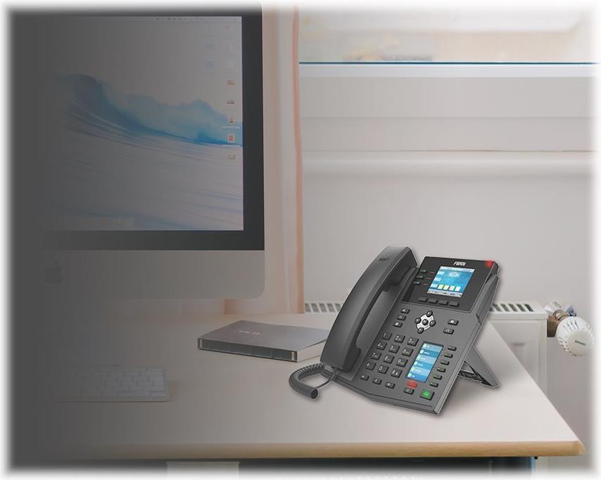 Fanvil X4U - IP-Telefon - Schwarz - Kabelgebundenes Mobilteil - 12 Zeilen - LCD - 7,11 cm (2.8" ) (X4U)