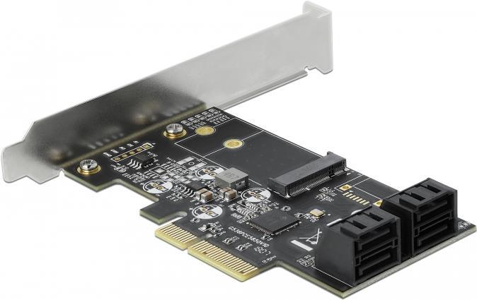 DeLOCK - Speicher-Controller - SATA 6Gb/s Low-Profile - 6 Gbit/s - PCIe 3.0 x4 (90396)