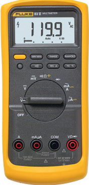 Fluke Corporation 83V - 98 mm - 52 mm - 201 mm - 624 g - Batterie/Akku - Alkali (3947847)