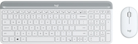 Logitech MK470 Slim Combo - kabelloses Tastatur-Maus-Set - Standard - RF Wireless - QWERTY - Silber - Weiß - Maus enthalten (920-009201)