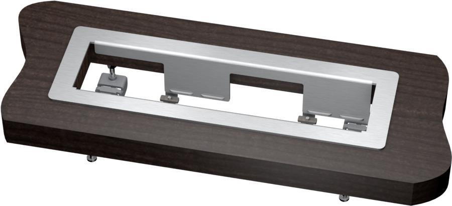 Kindermann 4-fold - Rahmen für Anschlüsse - Tisch montierbar, oberflächenbündig montierbar - eloxiertes Aluminium (7449000020)
