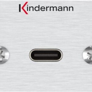 Kindermann Konnect 50 alu - Modulares Faceplate-Snap-In - USB Typ C (7444000548)