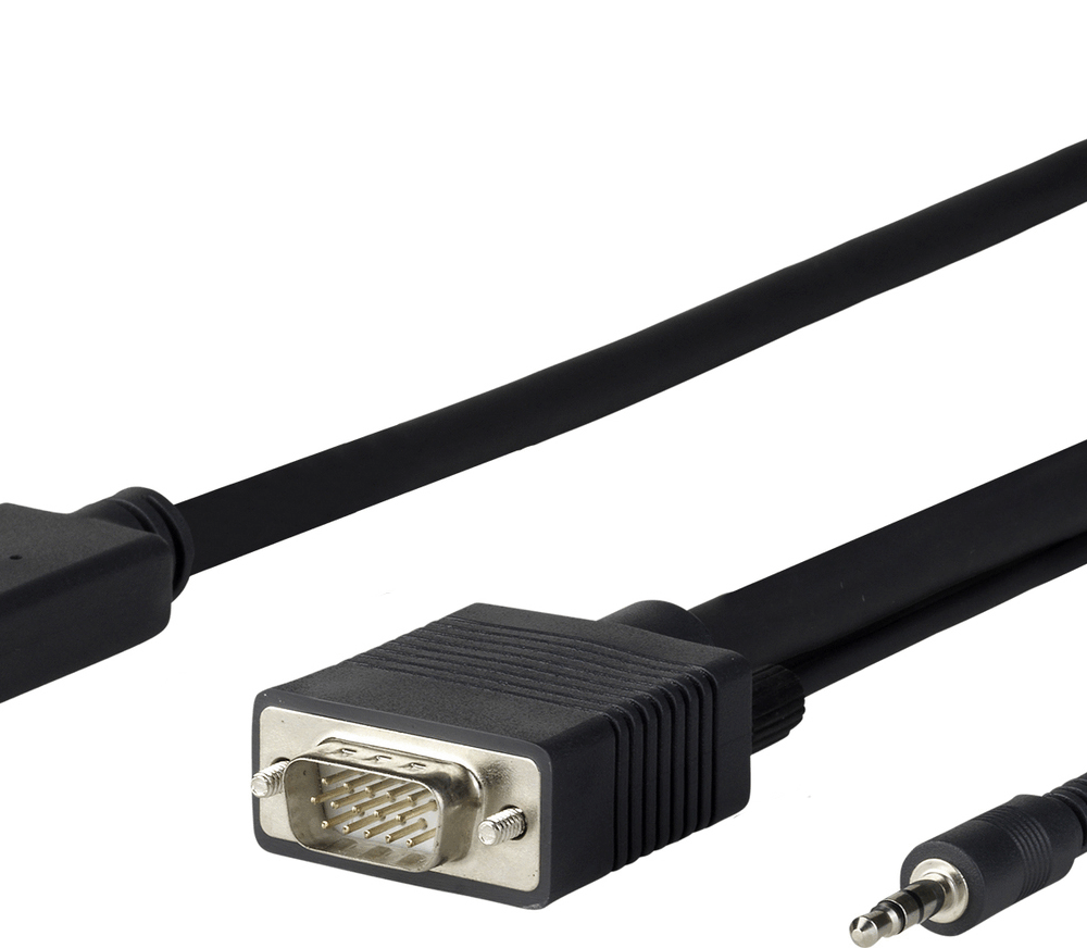 VivoLink PROHDMIVGA5 Videokabel-Adapter 5 m HDMI Typ A (Standard) VGA (D-Sub) + 3.5mm Schwarz (PROHDMIVGA5)