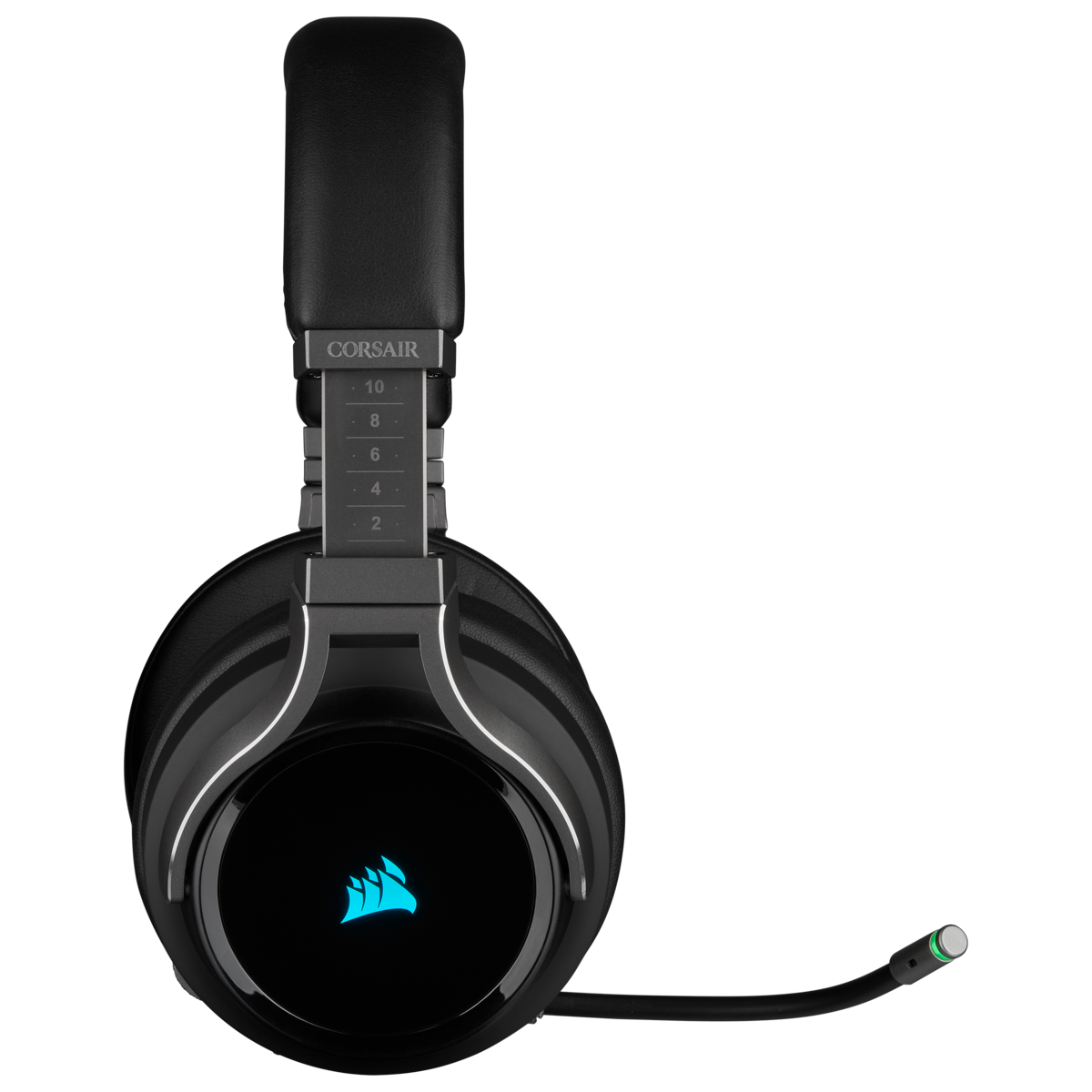 CORSAIR Gaming VIRTUOSO RGB - Headset - ohrumschließend - 2,4 GHz - kabellos - USB, 3,5 mm Stecker - Kohle (CA-9011185-EU)