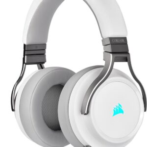 CORSAIR Gaming VIRTUOSO RGB - Headset - Full-Size - 2,4 GHz - kabellos - USB, 3,5 mm Stecker - weiß (CA-9011186-EU)